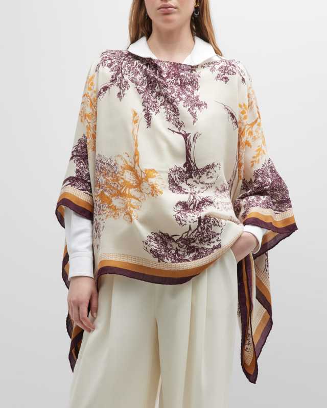 Tree Cashmere-Blend Poncho